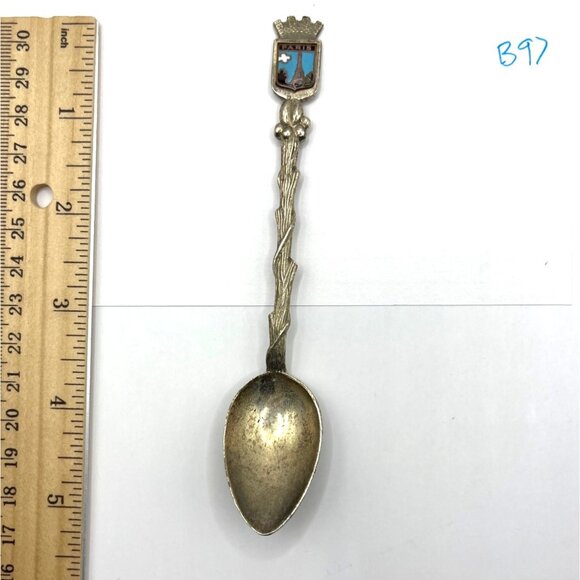 Vintage Paris Souvenir Collectible Silver Spoon With Eiffel Tower Crest B97 - Picture 5 of 5